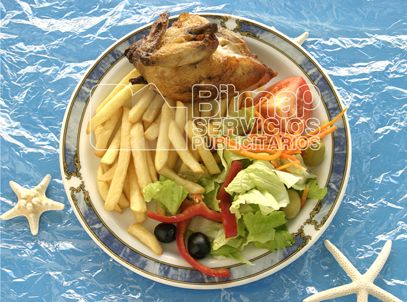 14-125 POLLO plancha, patatas fritas y ensalada 1370x1016